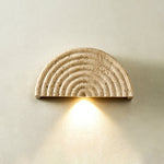 Terra Dome Travertine Wall Sconce, Warm Ambient Lighting for Modern Interiors