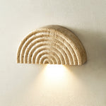 Terra Dome Travertine Wall Sconce, Warm Ambient Lighting for Modern Interiors