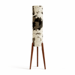 Terra Ink Column Floor Lamp – Sculptural Wooden Tripod Floor Light