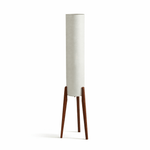 Terra Ink Column Floor Lamp – Sculptural Wooden Tripod Floor Light