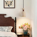 Terra Orb Pendant Light in Yellow Travertine and Wood