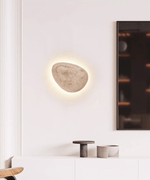 Terra Ovo Wall Sconce in Travertine — Sculptural LED Wall Light