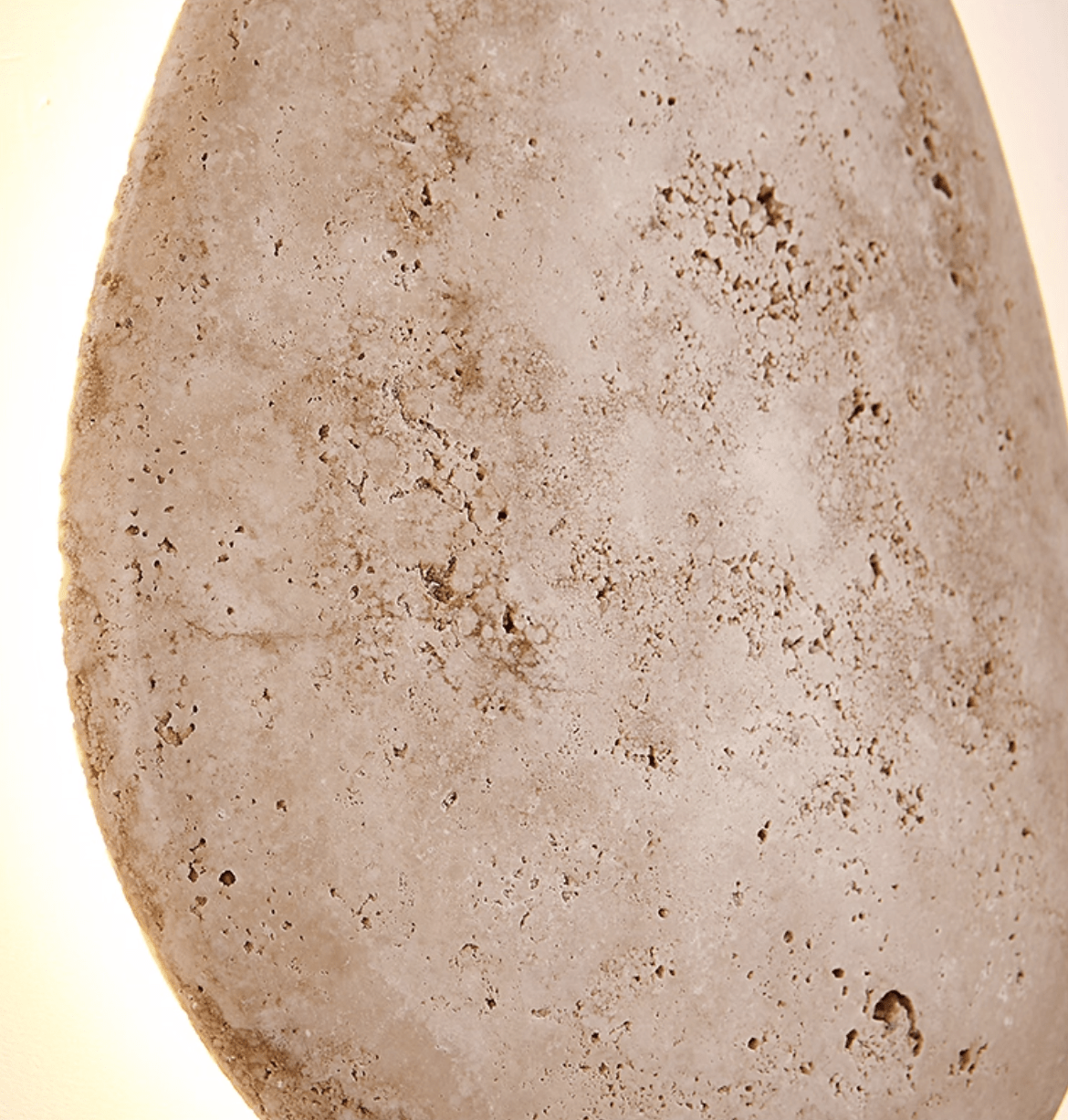Terra Ovo Wall Sconce in Travertine — Sculptural LED Wall Light