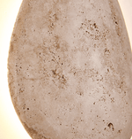 Terra Ovo Wall Sconce in Travertine — Sculptural LED Wall Light
