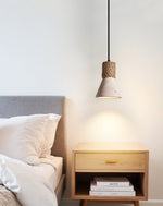 Terra Rope Pendant Light – Natural Travertine & Jute Hemp Rope Ceiling Lamp