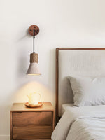 Terra Rope Wall Sconce in Travertine and Walnut