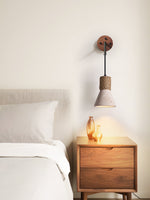 Terra Rope Wall Sconce in Travertine and Walnut