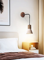 Terra Rope Wall Sconce in Travertine and Walnut
