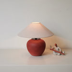 Terra Rouge Ceramic Table Lamp with Linen Shade for Living Room & Bedroom