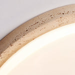 Terra Round Travertine LED Ceiling Light in Natural Stone Finish