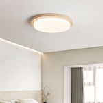 Terra Round Travertine LED Ceiling Light in Natural Stone Finish
