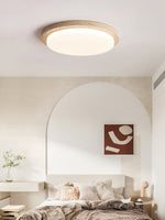 Terra Round Travertine LED Ceiling Light in Natural Stone Finish