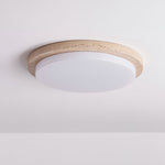 Terra Round Travertine LED Ceiling Light in Natural Stone Finish