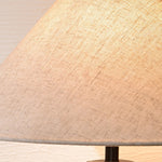 Terra Rustica Ceramic Table Lamp with Linen Shade for Bedroom and Living Room