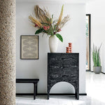 Terrace Stone Candle Holder Set in Natural Travertine