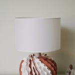 Terralune Ceramic Table Lamp with Linen Shade for Living Room and Bedroom