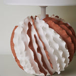 Terralune Ceramic Table Lamp with Linen Shade for Living Room and Bedroom