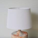 Terrara Textured Ceramic Table Lamp with Pleated Shade