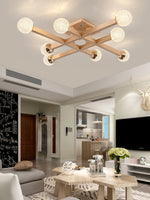Tetrix Wood Ceiling Light