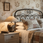 Artisan Ceramic Jar Table Lamp with Linen Shade for Bedroom and Living Room