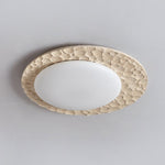 Organic Travertine Ceiling Light with Textured Stone Finish