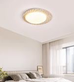 Organic Travertine Ceiling Light with Textured Stone Finish