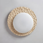 Organic Travertine Ceiling Light with Textured Stone Finish