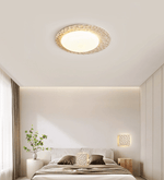 Organic Travertine Ceiling Light with Textured Stone Finish
