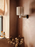 Textured Shade Wall Sconce with Marble Accents