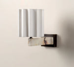 Textured Shade Wall Sconce with Marble Accents