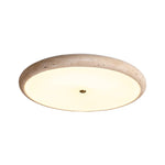 Travertine Disk LED Flush Mount Ceiling Light for Modern Interiors