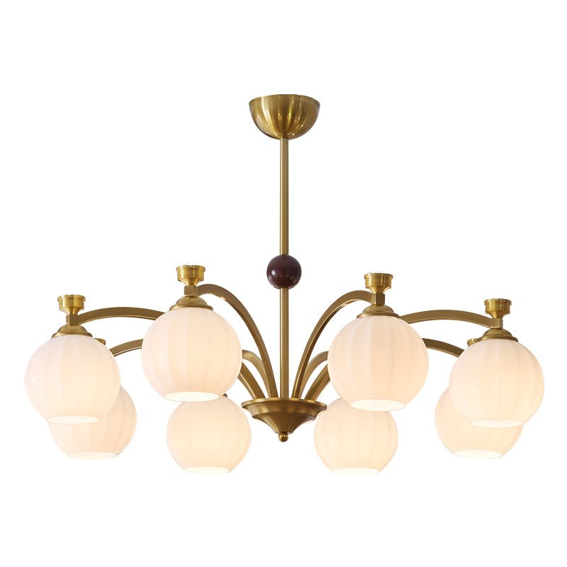 Solmere Modern Gold Glass Chandelier for Dining Room and Living Room