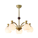 Solmere Modern Gold Glass Chandelier for Dining Room and Living Room