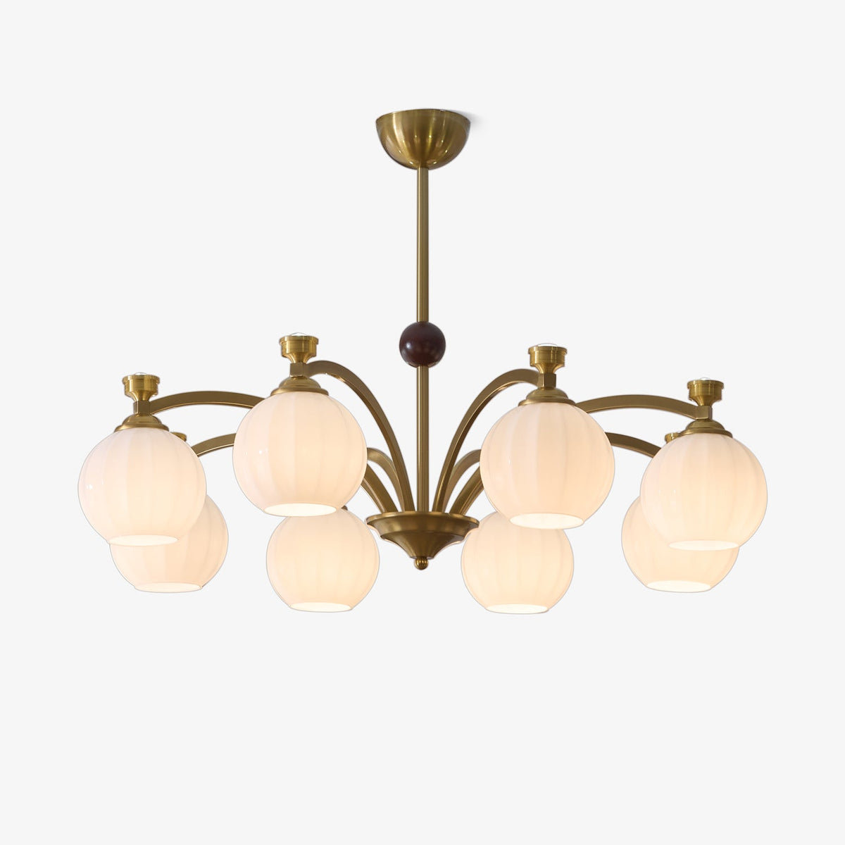 Solmere Modern Gold Glass Chandelier for Dining Room and Living Room
