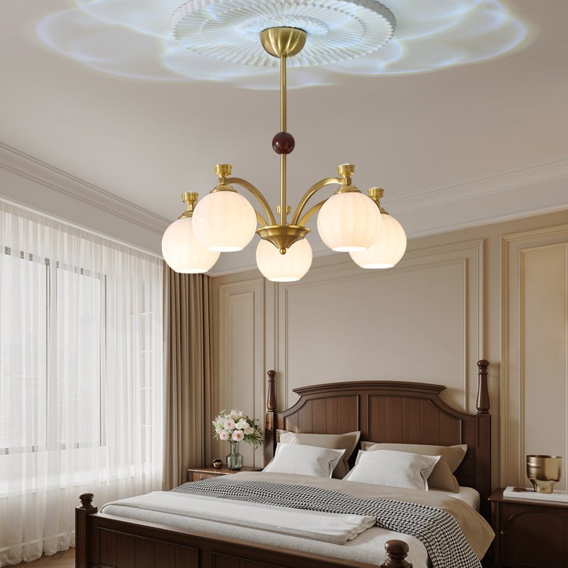 Solmere Modern Gold Glass Chandelier for Dining Room and Living Room