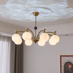Solmere Modern Gold Glass Chandelier for Dining Room and Living Room