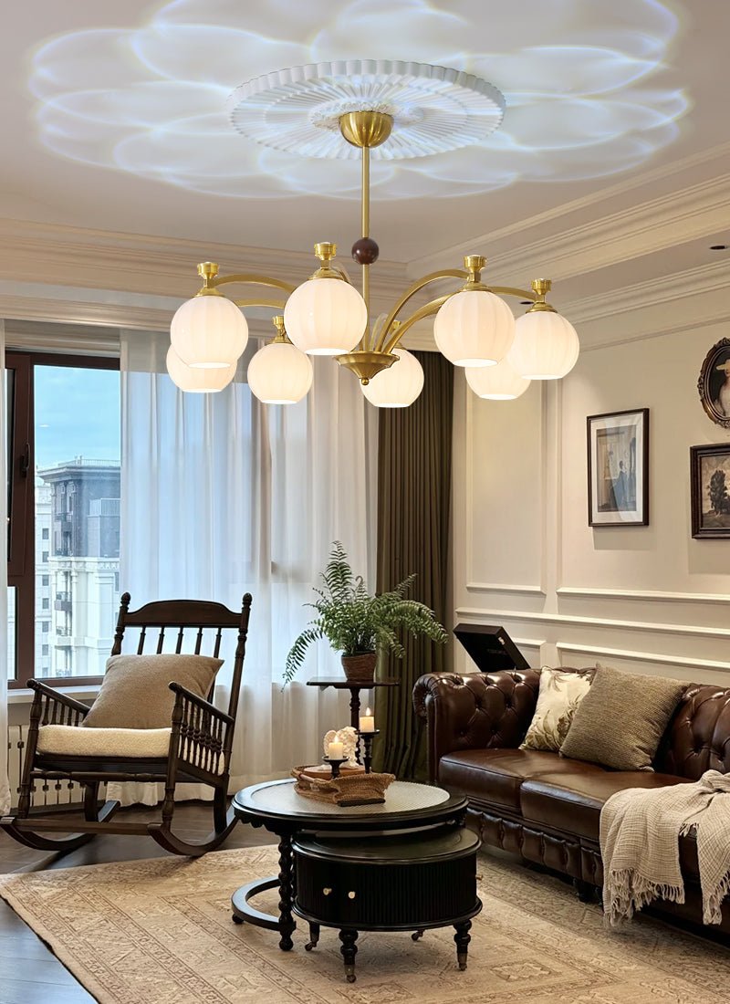 Solmere Modern Gold Glass Chandelier for Dining Room and Living Room