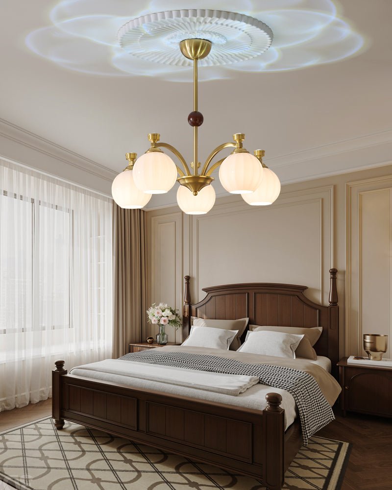Solmere Modern Gold Glass Chandelier for Dining Room and Living Room