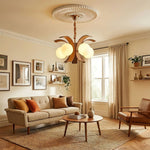 Thalina Grove Chandelier – Modern Fabric-Wrapped Ceiling Light for Dining and Living Rooms