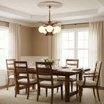 Thalina Grove Chandelier – Modern Fabric-Wrapped Ceiling Light for Dining and Living Rooms