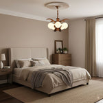 Thalina Grove Chandelier – Modern Fabric-Wrapped Ceiling Light for Dining and Living Rooms