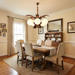 Thalina Grove Chandelier – Modern Fabric-Wrapped Ceiling Light for Dining and Living Rooms
