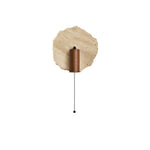Thalos Travertine Wall Sconce with Walnut Spotlight