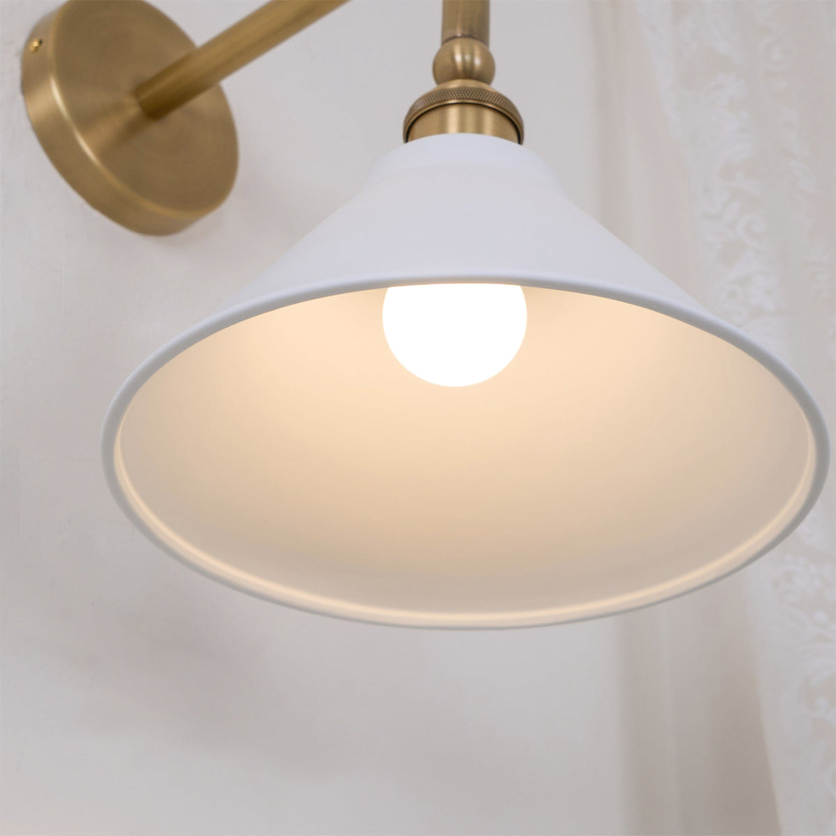 Bridgemont Wall Sconce – Modern Brass Wall Light for Bedroom & Living Room