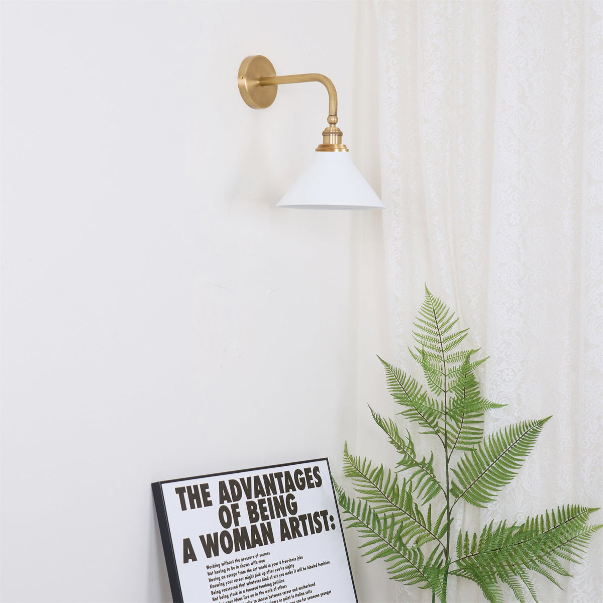 Bridgemont Wall Sconce – Modern Brass Wall Light for Bedroom & Living Room