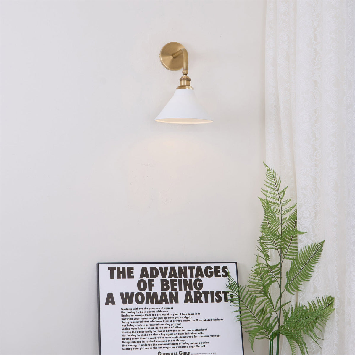 Bridgemont Wall Sconce – Modern Brass Wall Light for Bedroom & Living Room