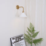 Bridgemont Wall Sconce – Modern Brass Wall Light for Bedroom & Living Room