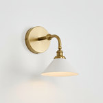 Bridgemont Wall Sconce — Modern Brass & Ceramic Wall Light for Bedroom, Living Room