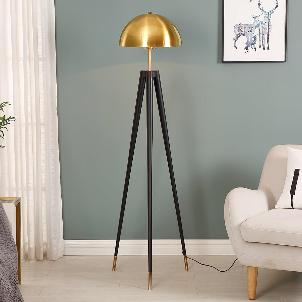 three-legged-gold-gong-floor-lamp