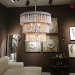 Three-Tier Wood Bead Chandelier with Distressed White Finish